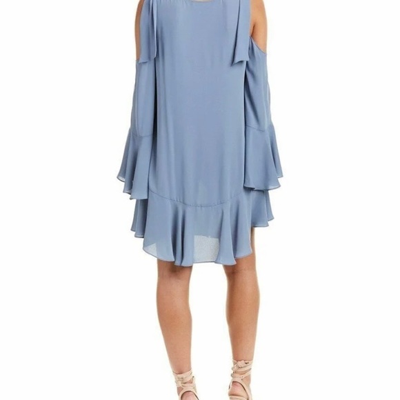 NWT BCBGMaxAzria Ellison Knot Detail Cold-Shoulder Dress. Women’s Size S - Picture 4 of 11